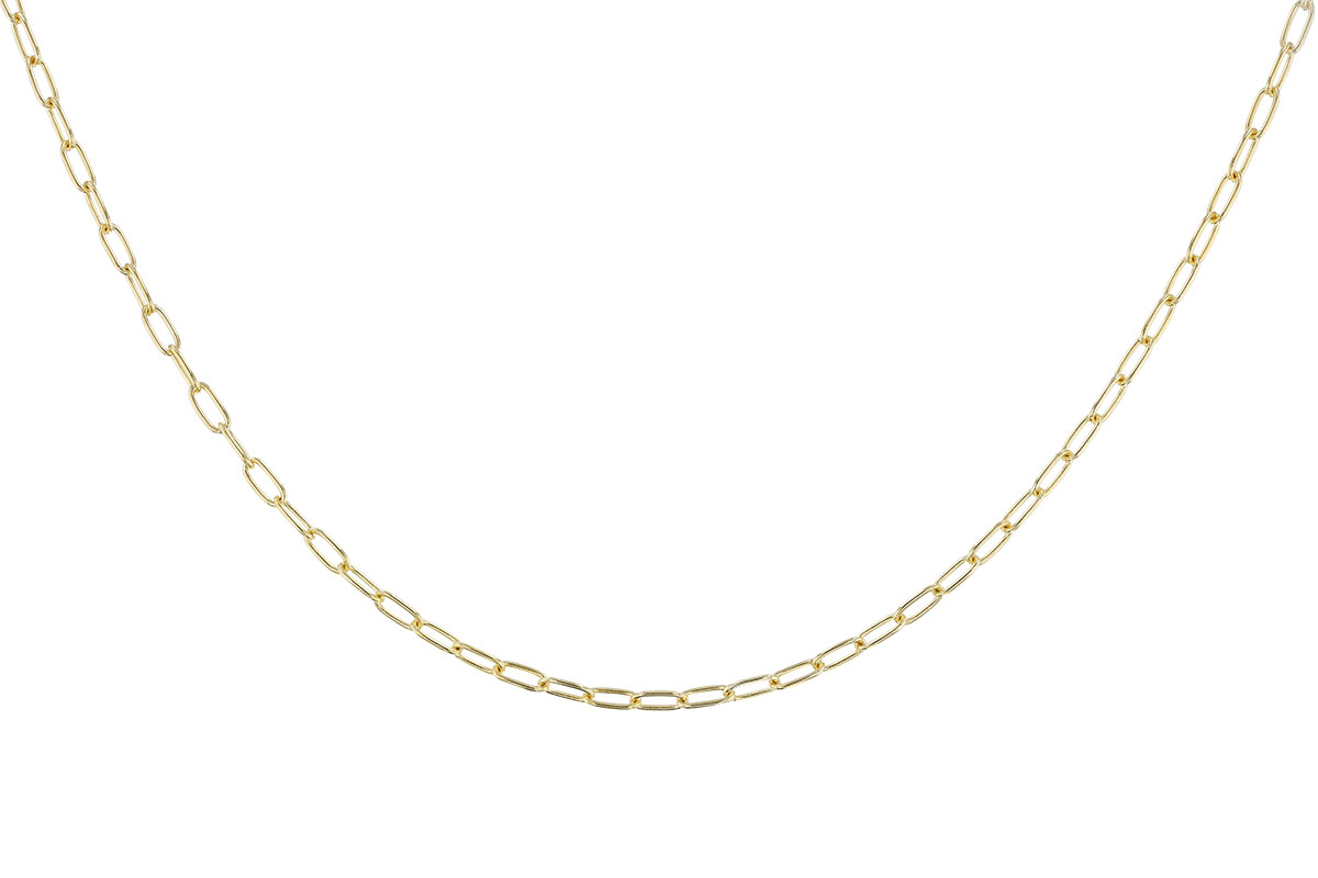 E328-51349: PAPERCLIP SM (22IN, 2.40MM, 14KT, LOBSTER CLASP)