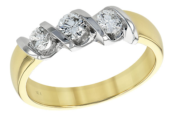 K147-61285: LDS WED RING .20 BR .50 TW