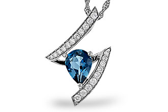 M329-37667: NECK 1.04 LONDON BLUE TOPAZ 1.23 TGW (8x6MM)